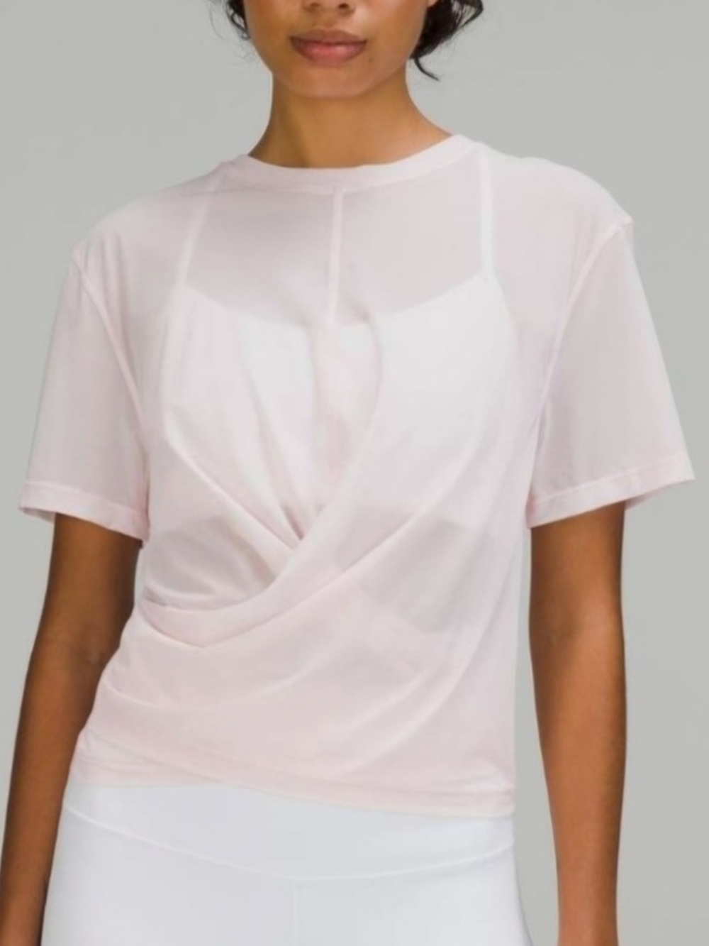 Lululemon NWT Lightweight Mesh Reversible Yoga T-Shirt pink 12
